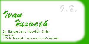 ivan husveth business card